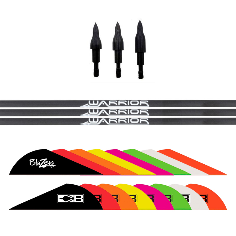 Gold Tip Warrior Complete Arrow with 2" Bohning Blazer Feather (6 units) Gold Tip Warrior Complete Arrow with 2" Bohning Blazer Feather (6 units)