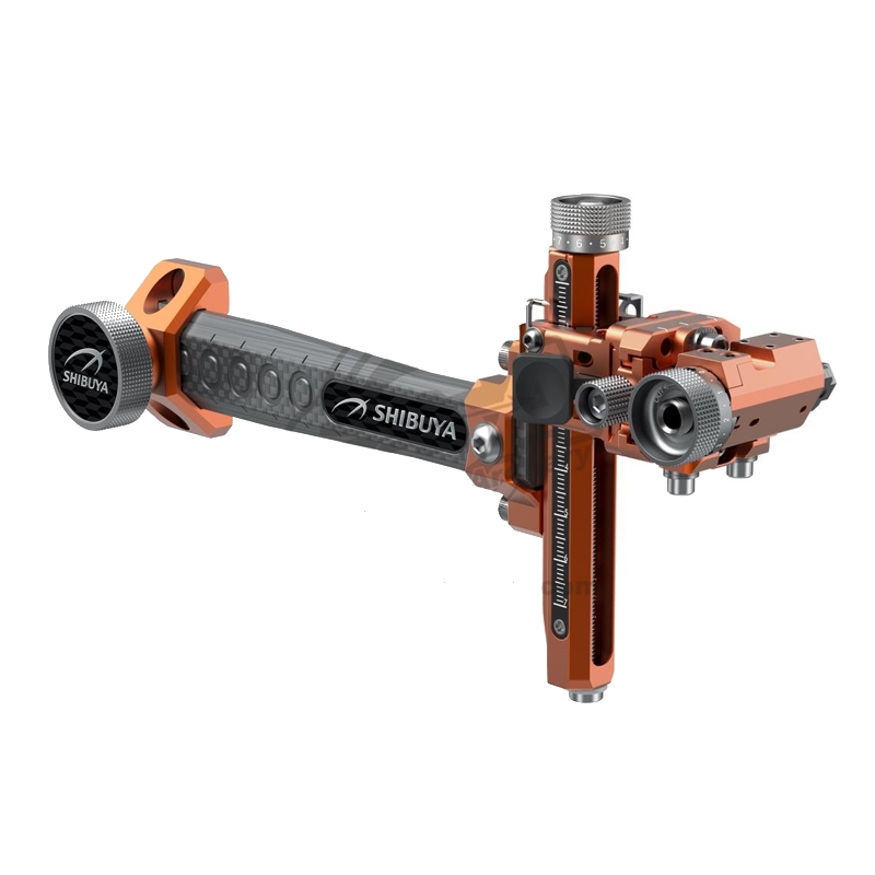 Visor de Precision Shibuya Ultima CP Pro 400-9-Carbon RH-LH-naranja