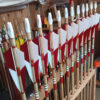 Custom Wooden Arrows with Two-Color Feathers, Point and Spine of Your Choice (12 pcs)