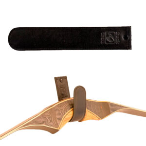 Gancho para arco Buck Trail de cuero negro ajustable